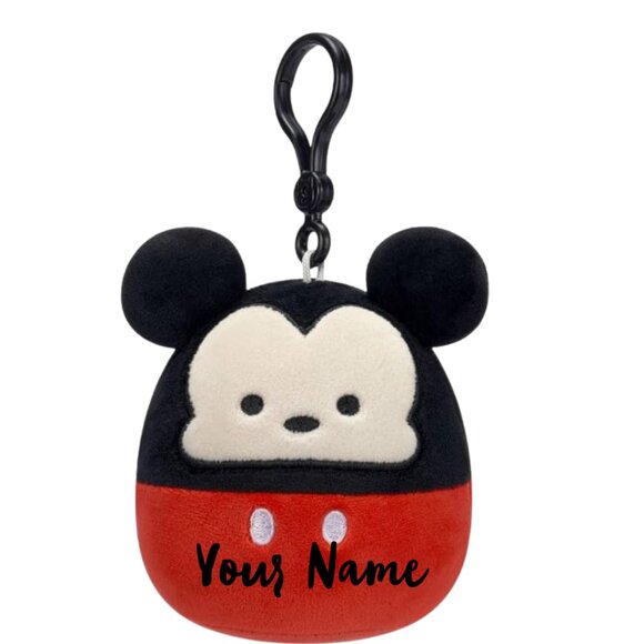 Mickey Mouse Authentic 3.5"NWT Squishmallows Clip Customized Your Name For Free! - Picture 1 of 2